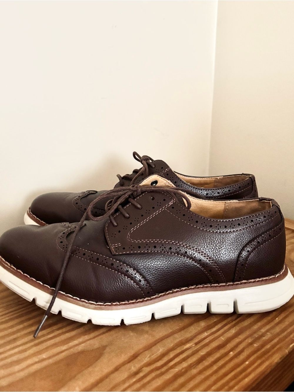Nautica Dark Brown Wingdeck Oxford Sneakers